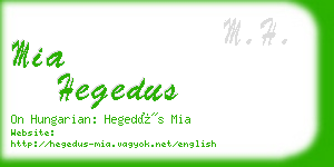 mia hegedus business card