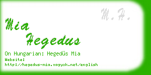 mia hegedus business card